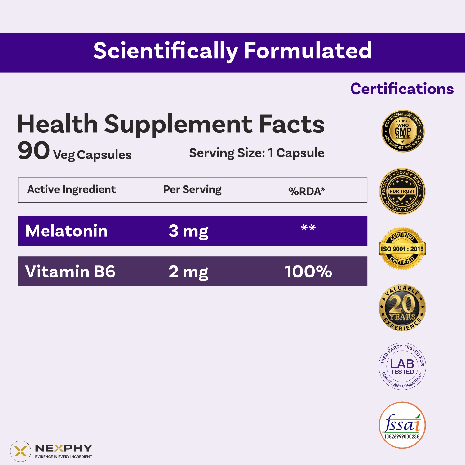 SLEEP M3 (MELATONIN 3 MG + VITAMIN B6) 90 VEG CAPSULES